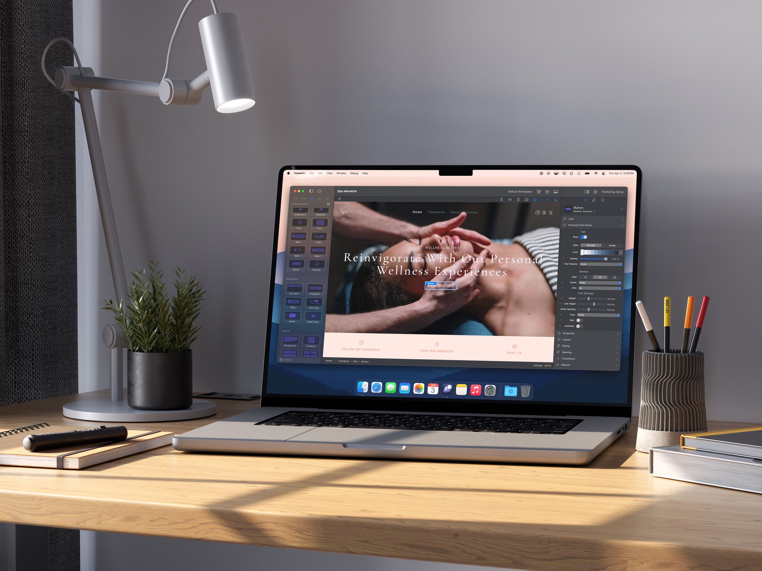 Elements on a Macbook Pro